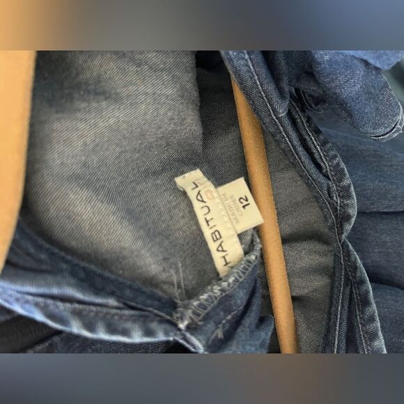 Habitual Girls Denim Chambray Romper Size 12 - Picture 5 of 5